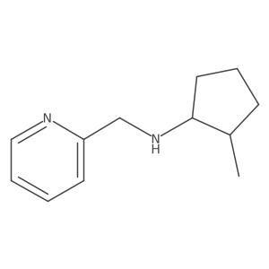 2-methyl-N-(pyridin-2-ylmethyl)cyclopentan-1-amine结构式