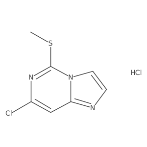7-Chloro-5-(methylthio)imidazo[1,2-c]pyrimidine hydrochloride结构式