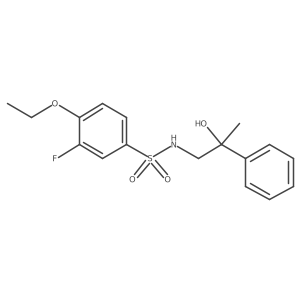 4-ethoxy-3-fluoro-N-(2-hydroxy-2-phenylpropyl)benzenesulfonamide Structure