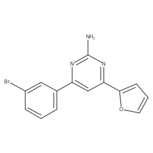 4-(3-Bromophenyl)-6-(furan-2-yl)pyrimidin-2-amine Structure
