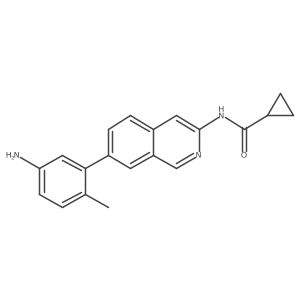 N-(7-(5-amino-2-methylphenyl)isoquinolin-3-yl)cyclopropanecarboxamide结构式
