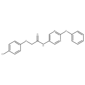 2-(4-chlorophenoxy)-N-(2-phenoxypyrimidin-5-yl)acetamide Structure