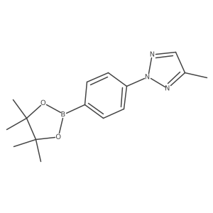4-Methyl-2-(4-(4,4,5,5-tetramethyl-1,3,2-dioxaborolan-2-yl)phenyl)-2H-1,2,3-triazole结构式
