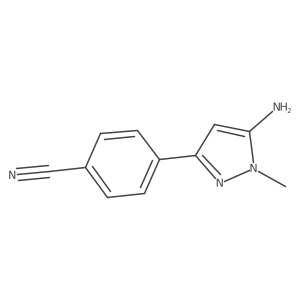 4-(5-Amino-1-methyl-1H-pyrazol-3-yl)benzonitrile Structure