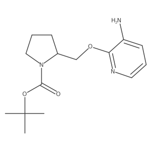 tert-butyl (2R)-2-[(3-aminopyridin-2-yl)oxymethyl]pyrrolidine-1-carboxylate结构式