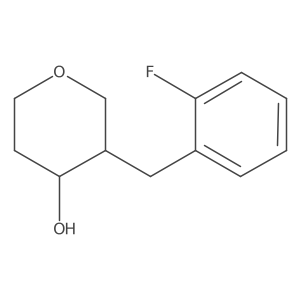 3-(2-fluorobenzyl)tetrahydro-2H-pyran-4-ol Structure
