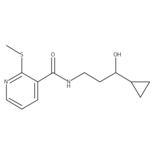N-(3-cyclopropyl-3-hydroxypropyl)-2-(methylthio)nicotinamide Structure