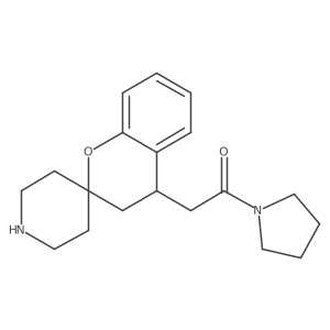 1-(Pyrrolidin-1-yl)-2-(spiro[chroman-2,4'-piperidin]-4-yl)ethanone结构式