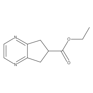 ethyl 6,7-dihydro-5H-cyclopenta[b]pyrazine-6-carboxylate Structure