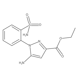 Ethyl 5-amino-1-(2-sulfamoylphenyl)pyrazole-3-carboxylate Structure