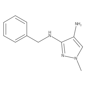 N3-benzyl-1-methyl-1H-pyrazole-3,4-diamine结构式