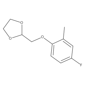 2-((4-Fluoro-2-methylphenoxy)methyl)-1,3-dioxolane Structure