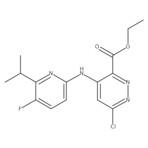 Ethyl 6-chloro-4-(5-fluoro-6-isopropylpyridin-2-ylamino)pyridazine-3-carboxylate结构式