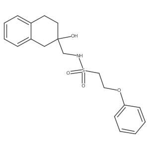 N-((2-hydroxy-1,2,3,4-tetrahydronaphthalen-2-yl)methyl)-2-phenoxyethanesulfonamide Structure