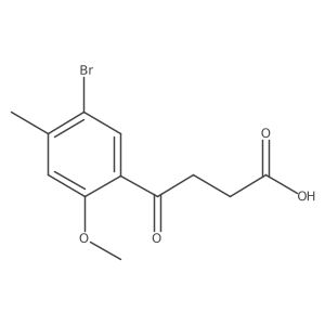 4-(5-Bromo-2-methoxy-4-methylphenyl)-4-oxobutanoic acid Structure