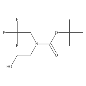 tert-butyl N-(2-hydroxyethyl)-N-(2,2,2-trifluoroethyl)carbamate结构式