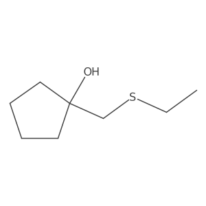 1-[(Ethylsulfanyl)methyl]cyclopentan-1-ol结构式