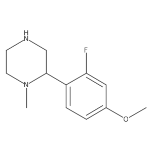 2-(2-Fluoro-4-methoxyphenyl)-1-methylpiperazine Structure