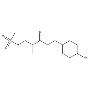 Cyclohexanepropanamide, 4-amino-N-methyl-N-[2-(methylsulfonyl)ethyl]- Structure