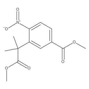 Methyl 3-(2-(methoxycarbonyl)propan-2-yl)-4-nitrobenzoate结构式