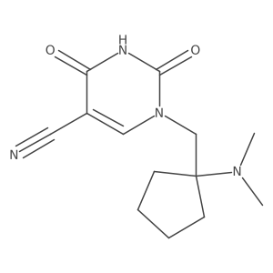 1-((1-(Dimethylamino)cyclopentyl)methyl)-2,4-dioxo-1,2,3,4-tetrahydropyrimidine-5-carbonitrile Structure
