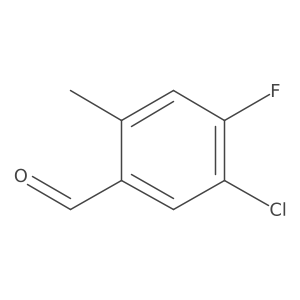 5-Chloro-4-fluoro-2-methylbenzaldehyde结构式