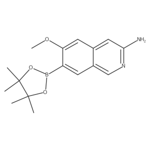 6-Methoxy-7-(4,4,5,5-tetramethyl-1,3,2-dioxaborolan-2-yl)-3-isoquinolinamine Structure