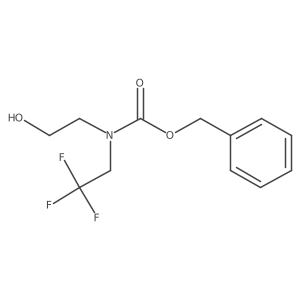 benzyl N-(2-hydroxyethyl)-N-(2,2,2-trifluoroethyl)carbamate结构式