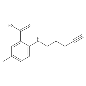5-Methyl-2-[(pent-4-yn-1-yl)amino]benzoic acid Structure