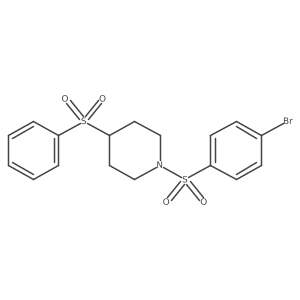 1-((4-Bromophenyl)sulfonyl)-4-(phenylsulfonyl)piperidine Structure