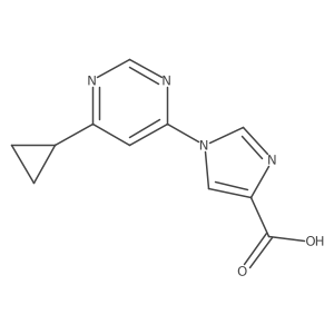 1-(6-Cyclopropylpyrimidin-4-yl)-1H-imidazole-4-carboxylicacid结构式