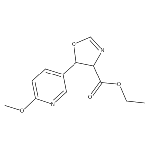 Ethyl 5-(6-methoxypyridin-3-yl)-4,5-dihydro-1,3-oxazole-4-carboxylate结构式