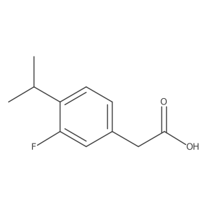 2-[3-Fluoro-4-(propan-2-yl)phenyl]acetic acid结构式