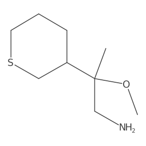 2-Methoxy-2-(thian-3-yl)propan-1-amine Structure