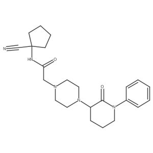 N-(1-cyanocyclopentyl)-2-[4-(2-oxo-1-phenylpiperidin-3-yl)piperazin-1-yl]acetamide结构式