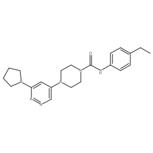 N-(4-ethylphenyl)-4-(6-(pyrrolidin-1-yl)pyridazin-4-yl)piperazine-1-carboxamide结构式