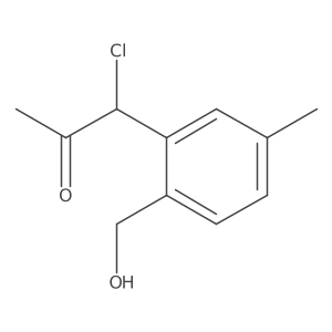2-(1-Chloro-2-oxopropyl)-4-methylbenzyl alcohol Structure