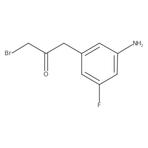 1-(3-Amino-5-fluorophenyl)-3-bromopropan-2-one结构式