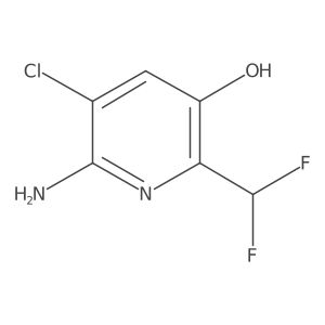 6-Amino-5-chloro-2-(difluoromethyl)pyridin-3-ol结构式