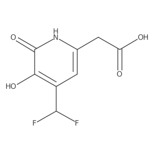 2-(4-(Difluoromethyl)-5,6-dihydroxypyridin-2-yl)acetic acid结构式