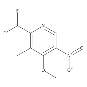 2-(Difluoromethyl)-4-methoxy-3-methyl-5-nitropyridine Structure