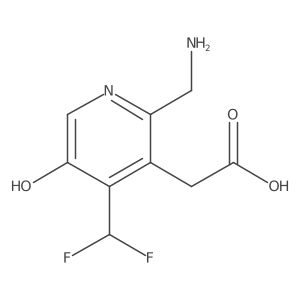 2-(Aminomethyl)-4-(difluoromethyl)-5-hydroxypyridine-3-acetic acid结构式