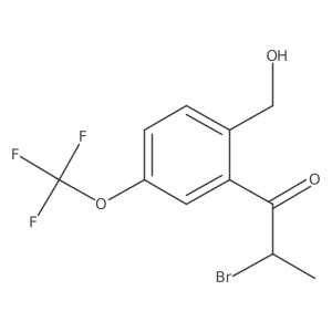 2-(2-Bromopropanoyl)-4-(trifluoromethoxy)benzylalcohol结构式