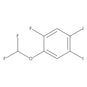 1-Difluoromethoxy-4,5-diiodo-2-fluorobenzene Structure