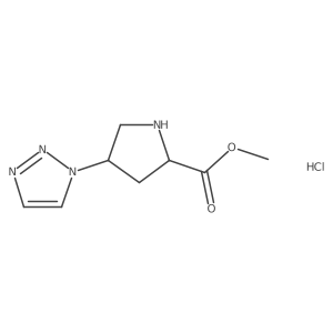 methyl 4-(1H-1,2,3-triazol-1-yl)pyrrolidine-2-carboxylate hydrochloride Structure