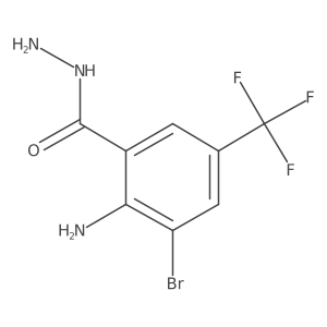 2-Amino-3-bromo-5-(trifluoromethyl)benzohydrazide结构式