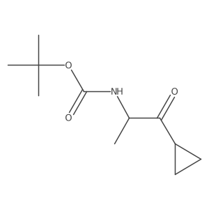 Tert-butyl N-(1-cyclopropyl-1-oxopropan-2-YL)carbamate结构式