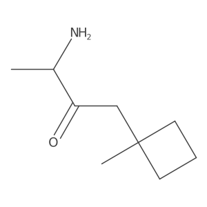 3-Amino-1-(1-methylcyclobutyl)butan-2-one Structure