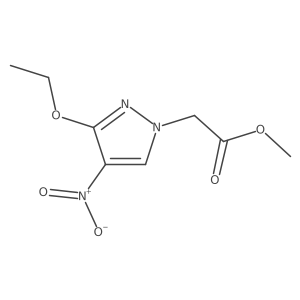methyl (3-ethoxy-4-nitro-1H-pyrazol-1-yl)acetate结构式