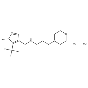 N-[[1-methyl-5-(trifluoromethyl)pyrazol-4-yl]methyl]-3-morpholin-4-ylpropan-1-amine;dihydrochloride结构式